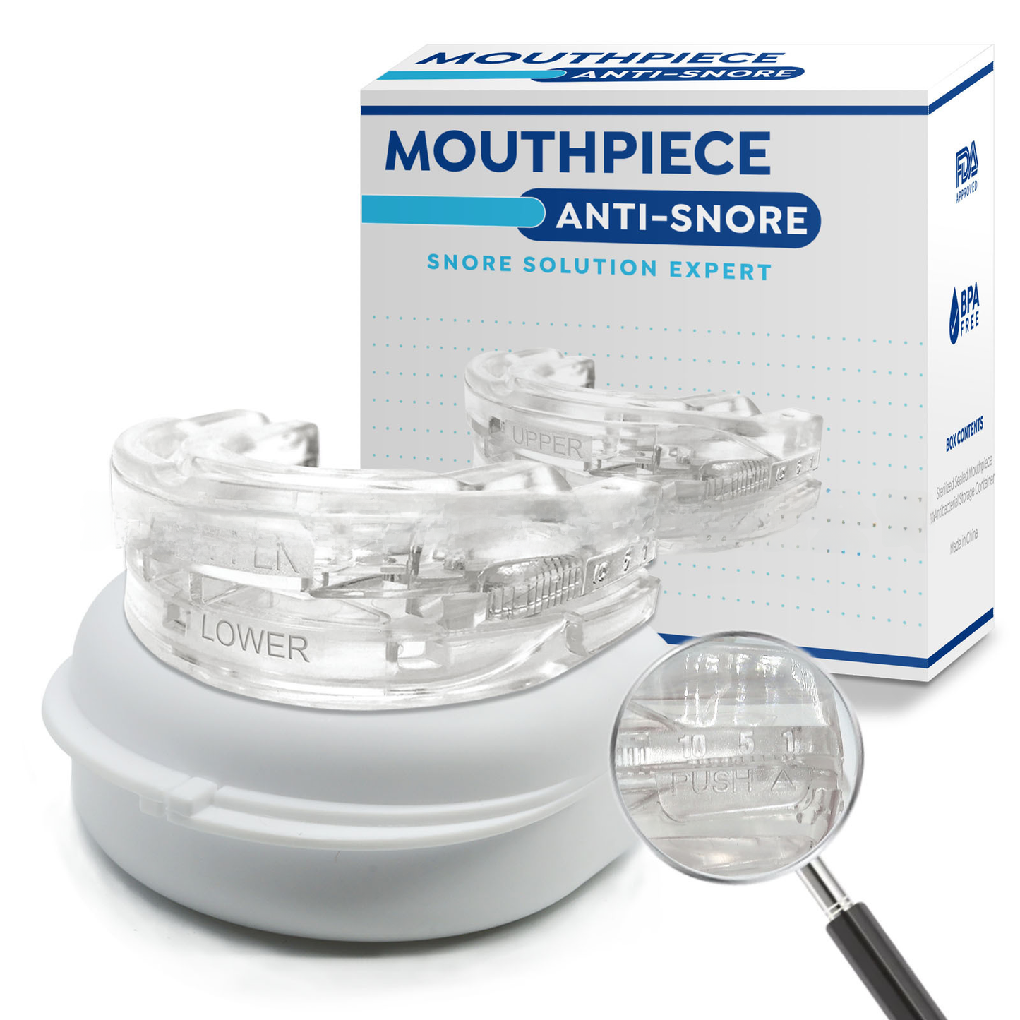 Adjustable Anti-Snore Mouthpiece Device for Sleep